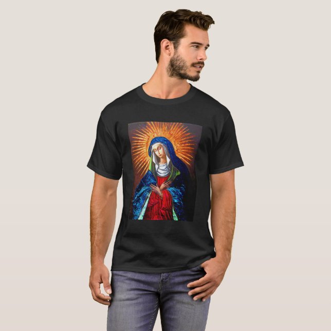 T-shirt Queen of Heaven Peinture originale restaurée Poste (Devant entier)