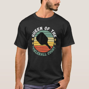 T-shirt Queen Of Pickleball Court Drôle Joueur Paddle Homm