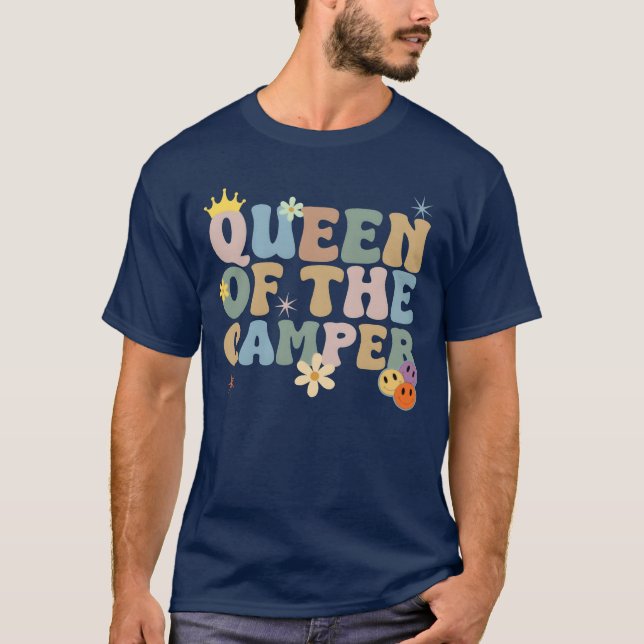 T-shirt Queen of the camper Camping gift (Devant)