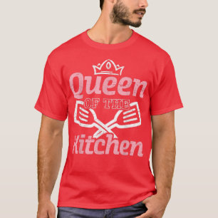T-shirt Queen Of The Kitchen Cooking Master Chef Hat Cook 