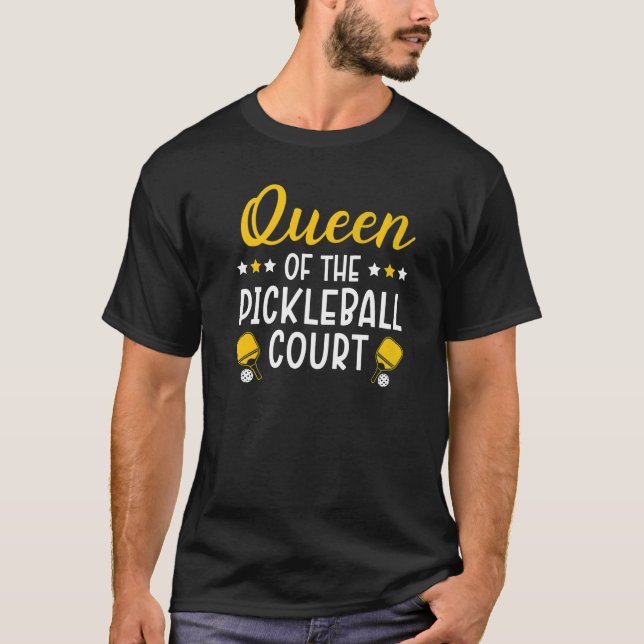 T-shirt Queen Of The Pickleball Court Paddlesport Pickleba (Devant)