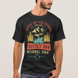 T-shirt Queen Of The Tetons Grizzly 399 Parc National Prés
