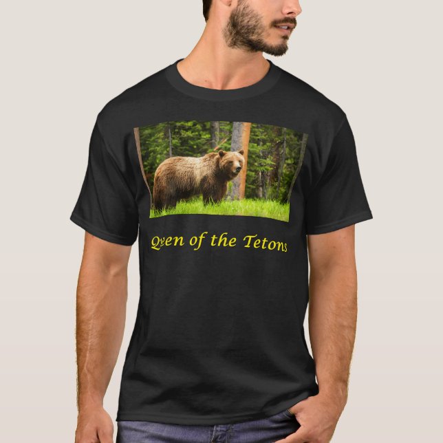 T-shirt Queen Of The Tetons Grizzly Bear 399 Souvenir (Devant)