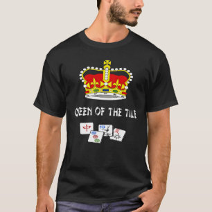 T-shirt Queen Of The Tile Fun Jeu Jouer Mahjongg 1