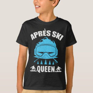 T-shirt Queen Skiing Snowboard Winter Sports Apres Ski