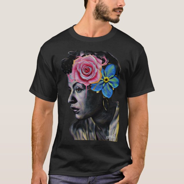 T-shirt Queens Never Die Billie Holiday (Devant)