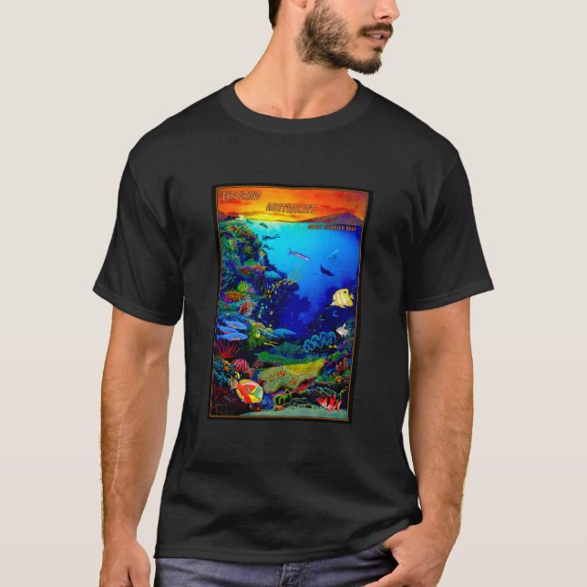 T-shirt QUÉENSLAND AUSTRALIE Grande Barrière de corail Voy (Devant)