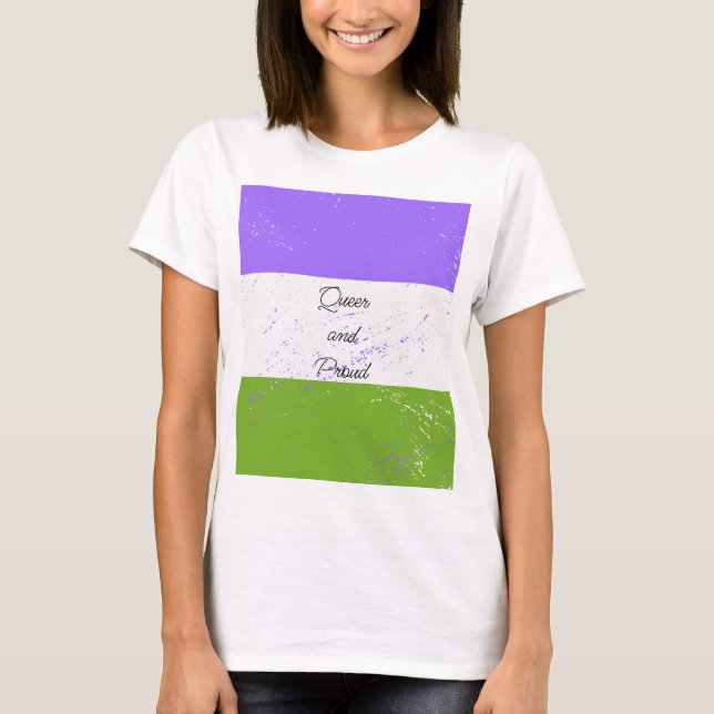 T-shirt Queer et Fière (Devant)