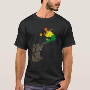T-shirt Queer Human Rights Rainbow Elephant Afrique Animal