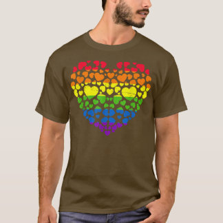 T-shirt Queer Rainbow Heart Human Rights Gay Pride Month L