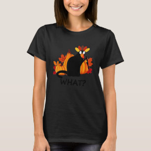 T-shirt Quel chat assassin tenant le couteau Thanksgiving