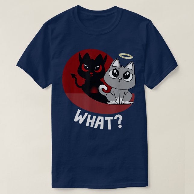T-shirt Quel Chat Drôle Amoureux des chats Bad Kitty Kitte (Design devant)