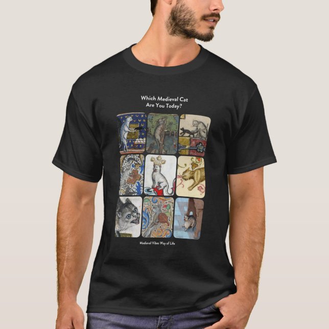 T-shirt Quel Chat Médiéval Êtes-Vous Aujourd'Hui ? - Hilar (Devant)