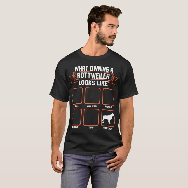 T-shirt Quel chien de possession de rottweiler ressemble (Devant entier)