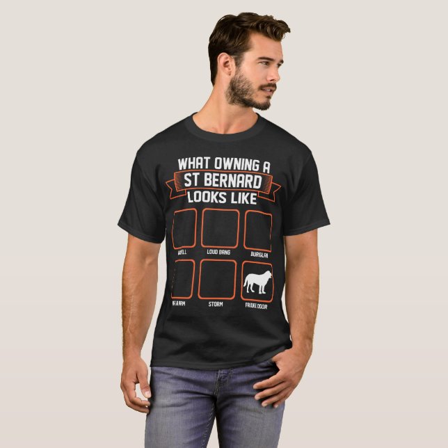 T-shirt Quel chien de possession de St Bernard ressemble (Devant entier)