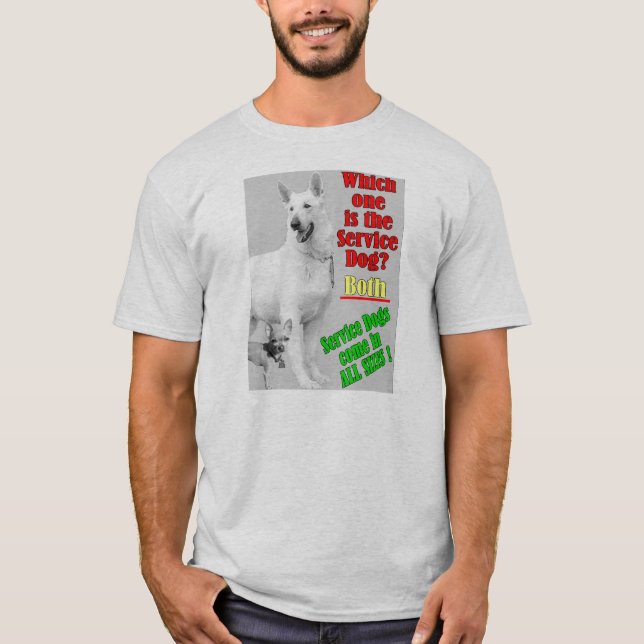 T-shirt Quel est-ce qu'est le chien de service ? (Devant)