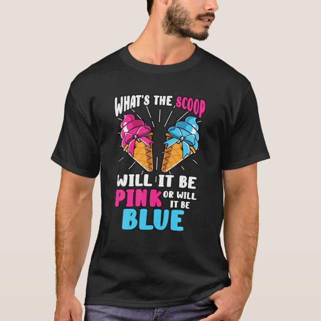 T-shirt Quel est le genre Scoop Reveal Glace Cream Party P (Devant)