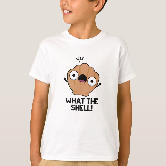 T-shirt Quel jeu de coquilles de la mer drôle Shell Shell  (Devant)