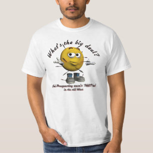 T-shirt Quelle est l'affaire ? Or prospectant les chemises
