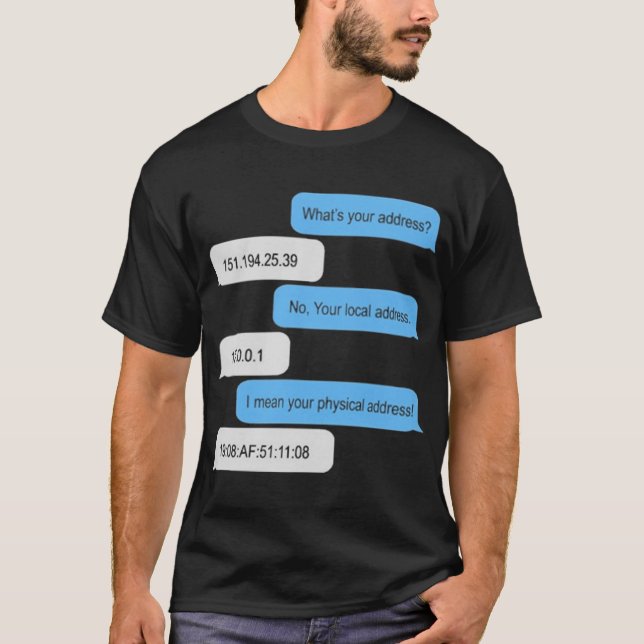T-shirt Quelle est votre adresse (Devant)
