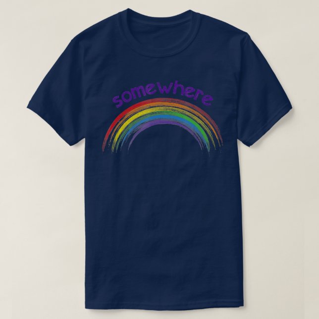 T-shirt quelque part sur l'arc-en-ciel (Design devant)