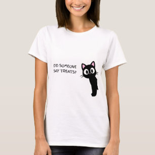 T-shirt Quelqu'un a dit des friandises ? Drôle de chat noi