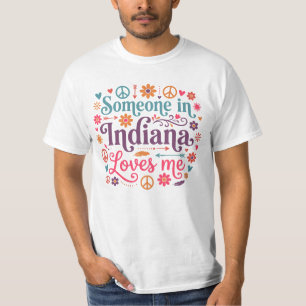T-shirt Quelqu'un dans l'Indiana m'aime - Design Boho Hipp