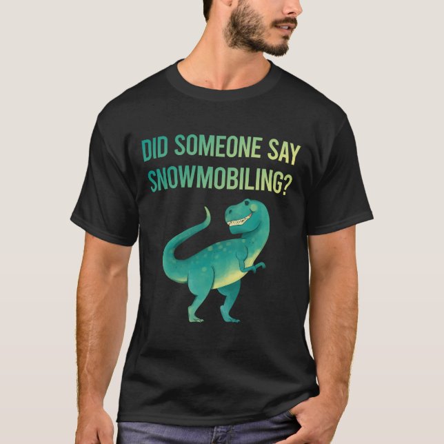 T-shirt Quelqu'Un Dit Motoneige Motoneige (Devant)