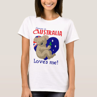 T-shirt Quelqu'un en Australie m'aime koala