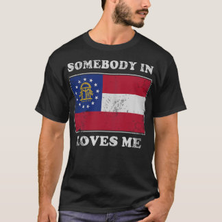 T-shirt Quelqu'Un En Géorgie M'Aime