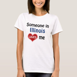 T-shirt Quelqu'un en Illinois m'aime