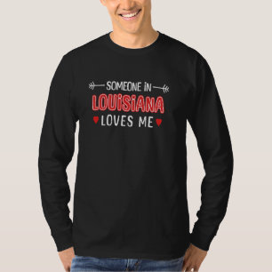 T-shirt Quelqu'un en Louisiane m'aime American Patriotic