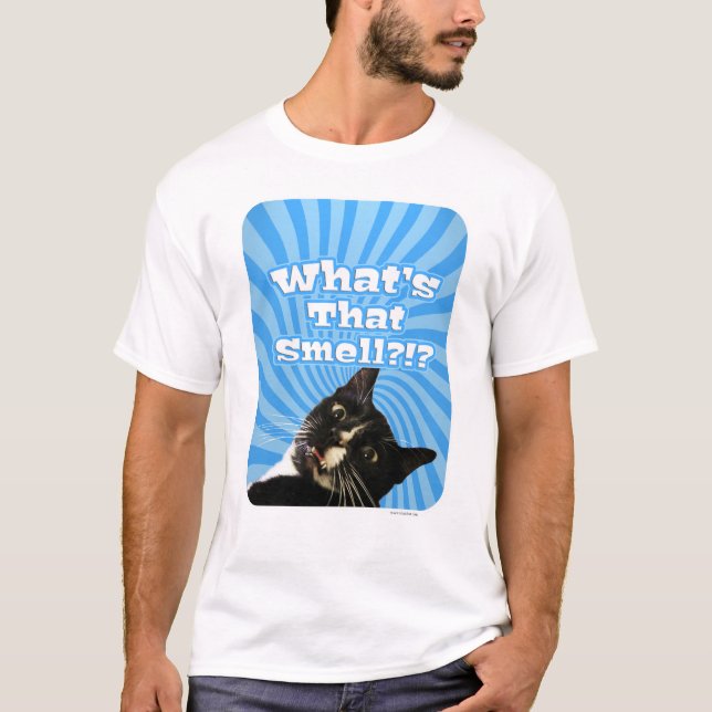 T-shirt Qu'Est-Ce Que Ça Sent Drôle Photo Chat (Devant)