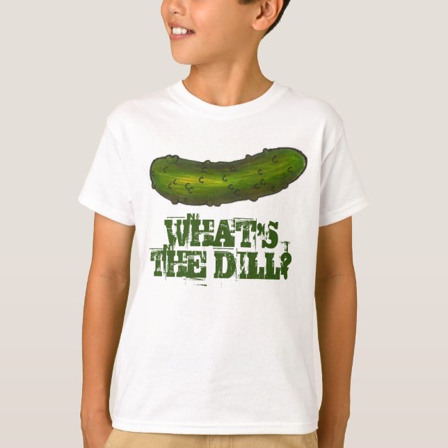 T-shirt Qu'est-ce que la Dill (Deal) Green Pickle Pickles  (Devant)