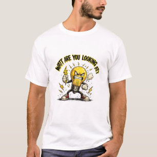 T-shirt Qu'est-ce que vous regardez ? Ampoule furieuse drô