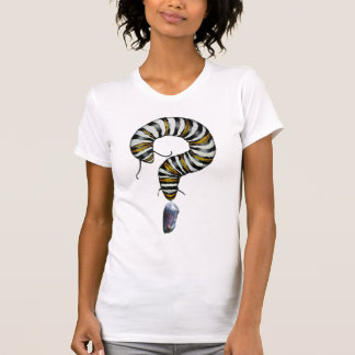 T-shirt question de la chenille à papillon monarque chrysa