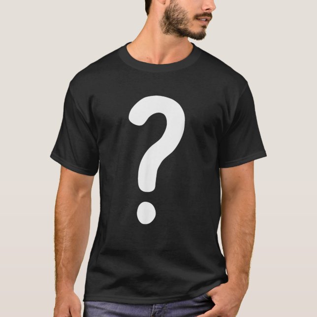 T-shirt Question Mark Couple Devinez Qui Costume (Devant)