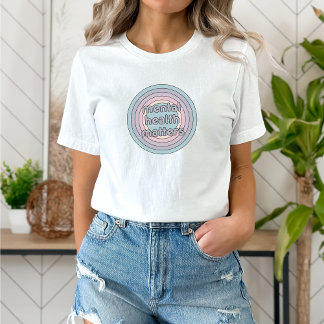 T-shirt Questions de santé mentale | Cercle rétro Gris fra