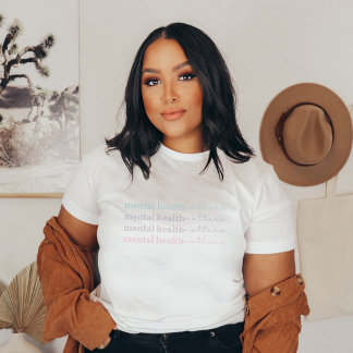 T-shirt Questions de santé mentale | Citation IV Gris fran