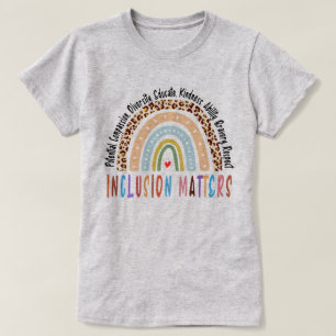 T-shirt Questions D'Inclusion, Éducation Spéciale, Autis