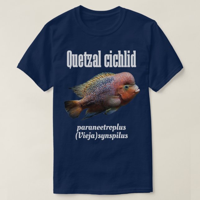 T-shirt Quetzal ou cichlide à tête rouge (Design devant)