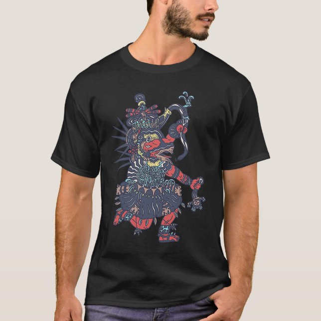 T-shirt Quetzalcoatl  Aztec God of Wind and Air  Aztec Dei (Devant)