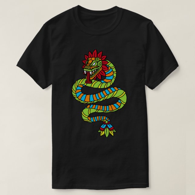 T-shirt Quetzalcoatl Aztec Mayan Featherserpent Toltec (Design devant)