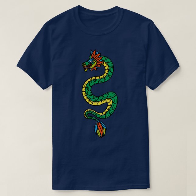 T-shirt Quetzalcoatl Aztec Mayan Featherserpent Toltec (Design devant)