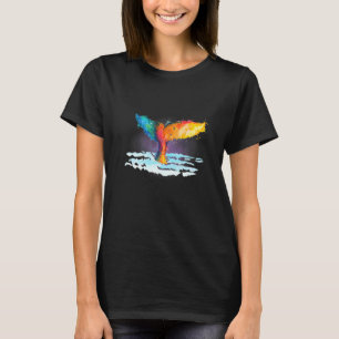 T-shirt Queue de baleine aquarelle fantaisie mythique myst