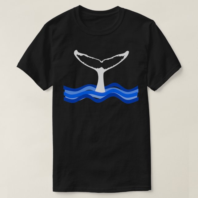 T-shirt Queue de baleine blanche (Design devant)