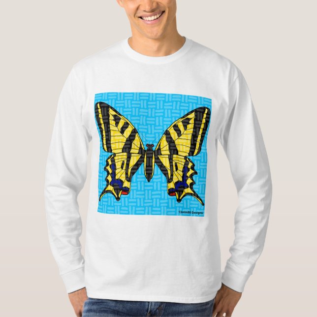 T-shirt Queue d'hirondelle (blanc) - Chemise homme à manch (Devant)
