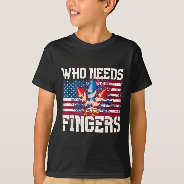 T-shirt Qui a besoin de feux d'artifice de doigts (Devant)