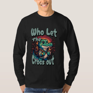 T-shirt Qui a laissé les Crocs sortir sac à dos Randonnée