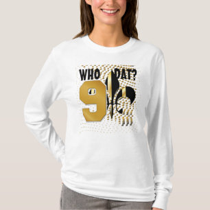 T-shirt Qui est-ce ? No 9/Coeurs d'or noir/Fleur de Lis